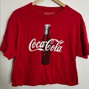 Coca-Cola Red Crop Tee with Bottle Logo
